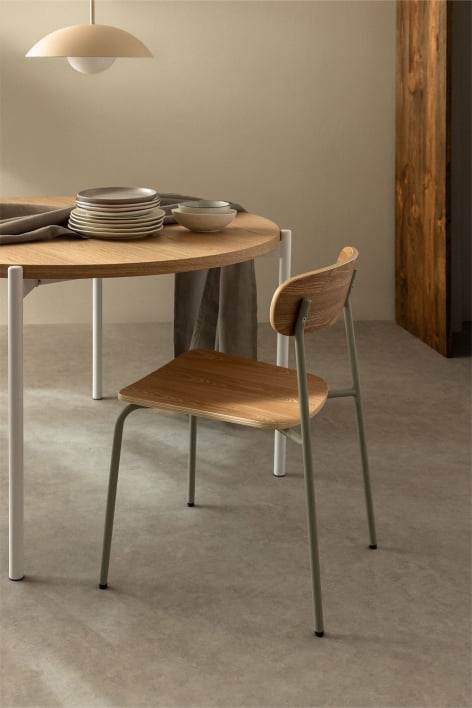 Silla de Comedor Apilable en Madera Wilpier