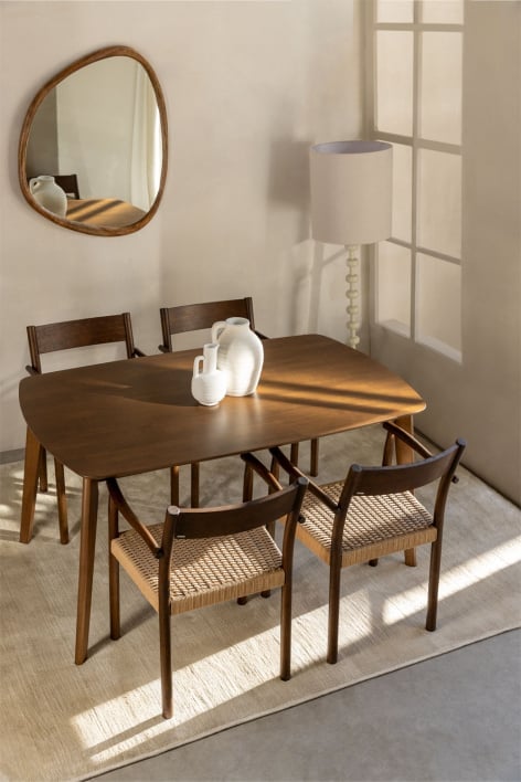 Mesa de Comedor Rectangular en Madera (150x90 cm) Elba