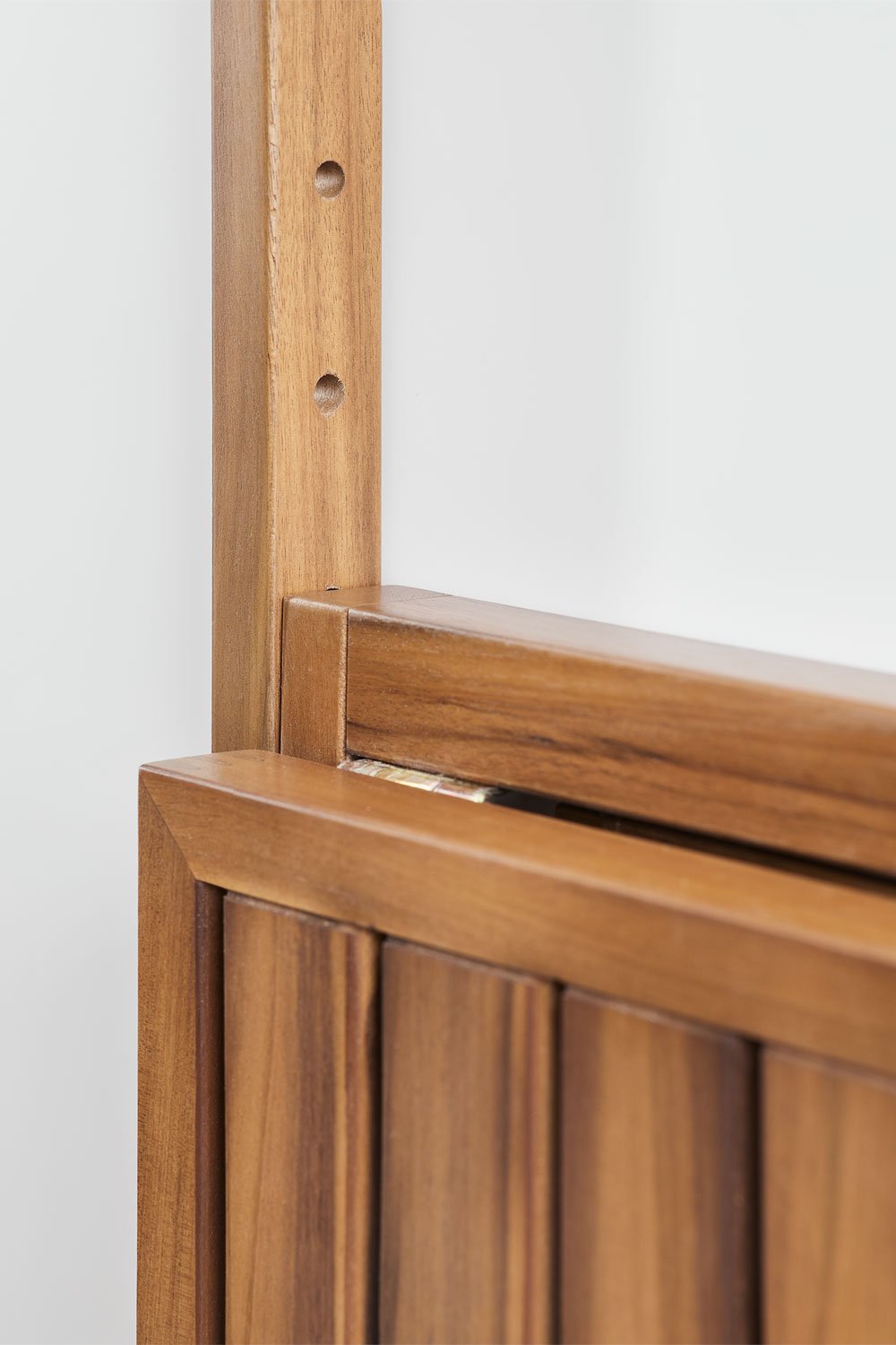 Mesa de jardín rectangular 65x60 cm colgante y plegable en madera de acacia Delawer , imagen de galería 5