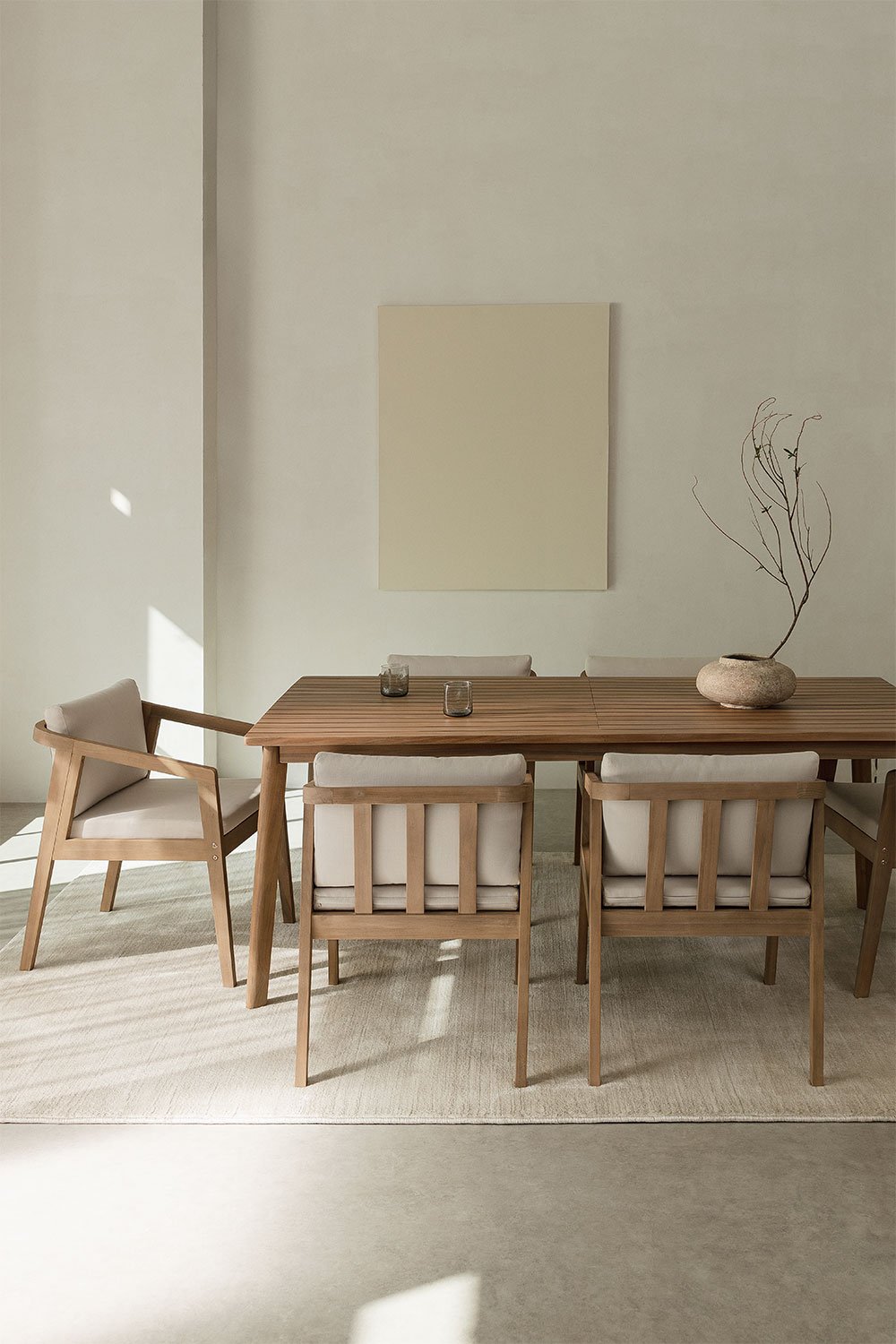 Mesa de comedor rectangular en madera de acacia Kaela , imagen de galería 1