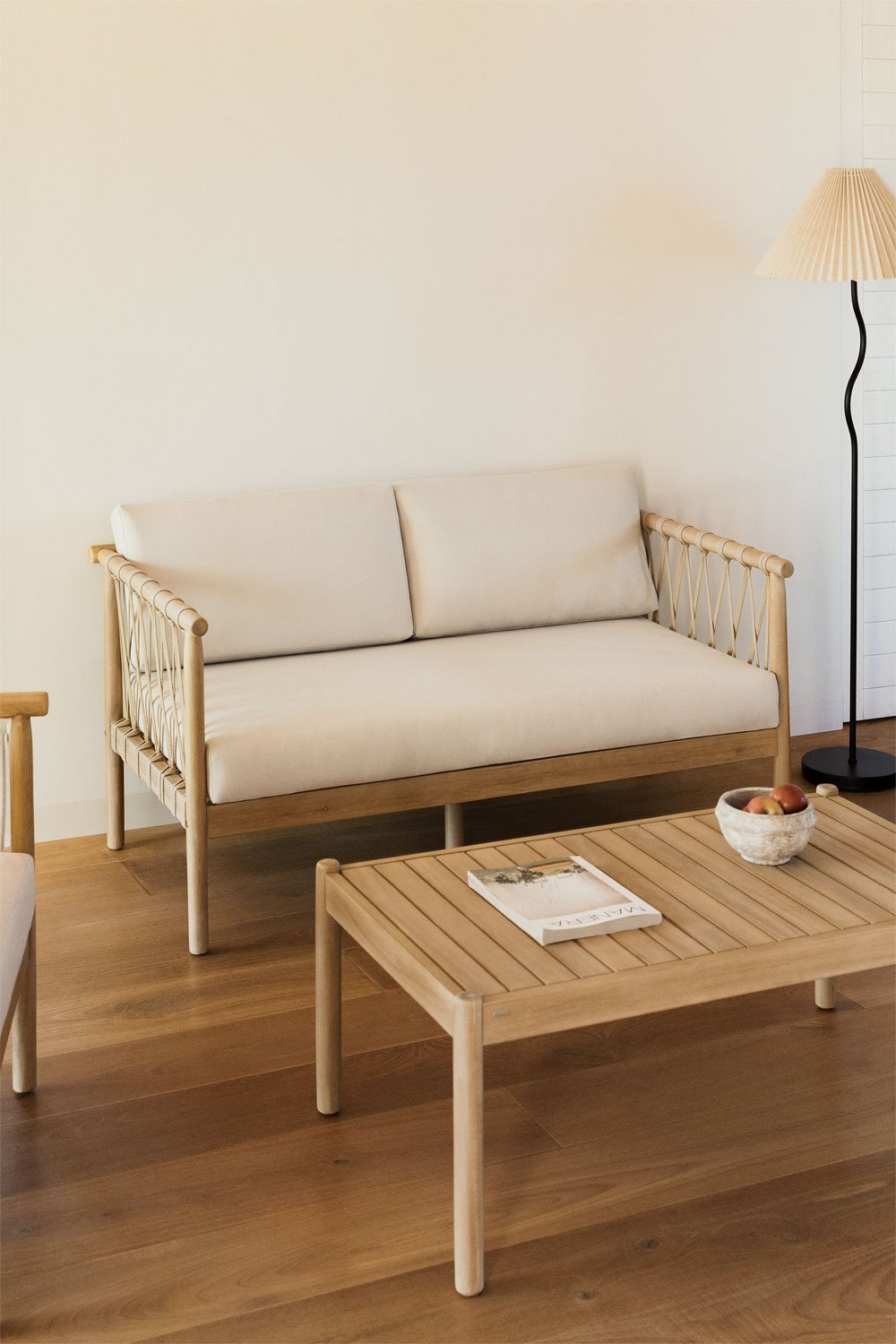 Conjunto de salón en madera de acacia Bizerta, imagen de galería 2