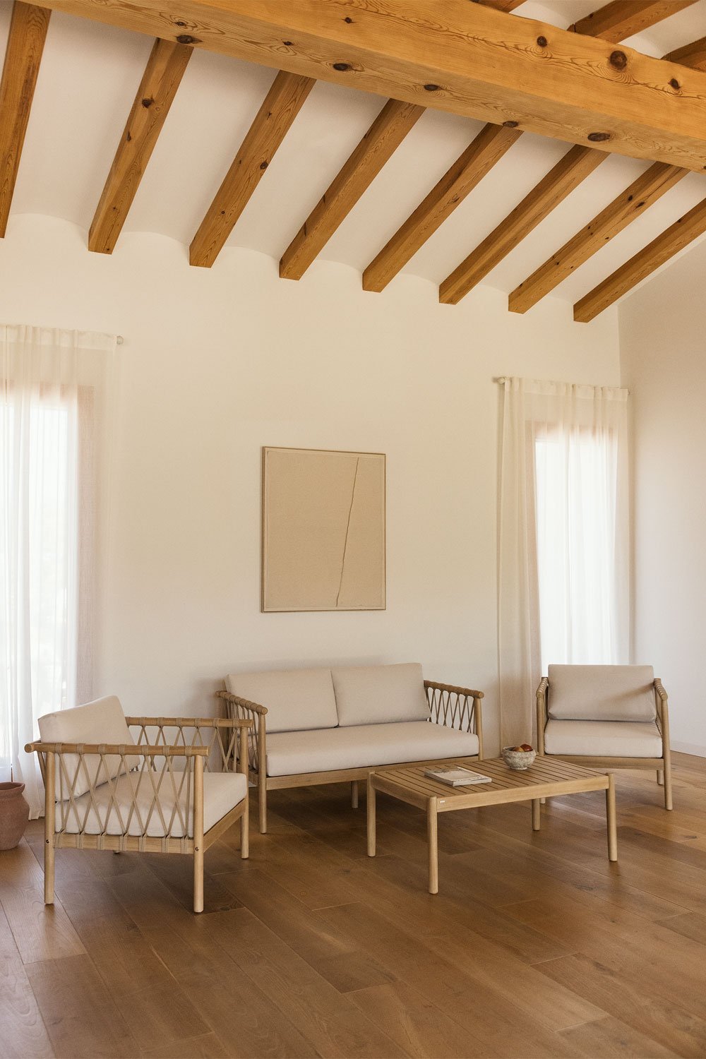 Conjunto de salón en madera de acacia Bizerta, imagen de galería 1