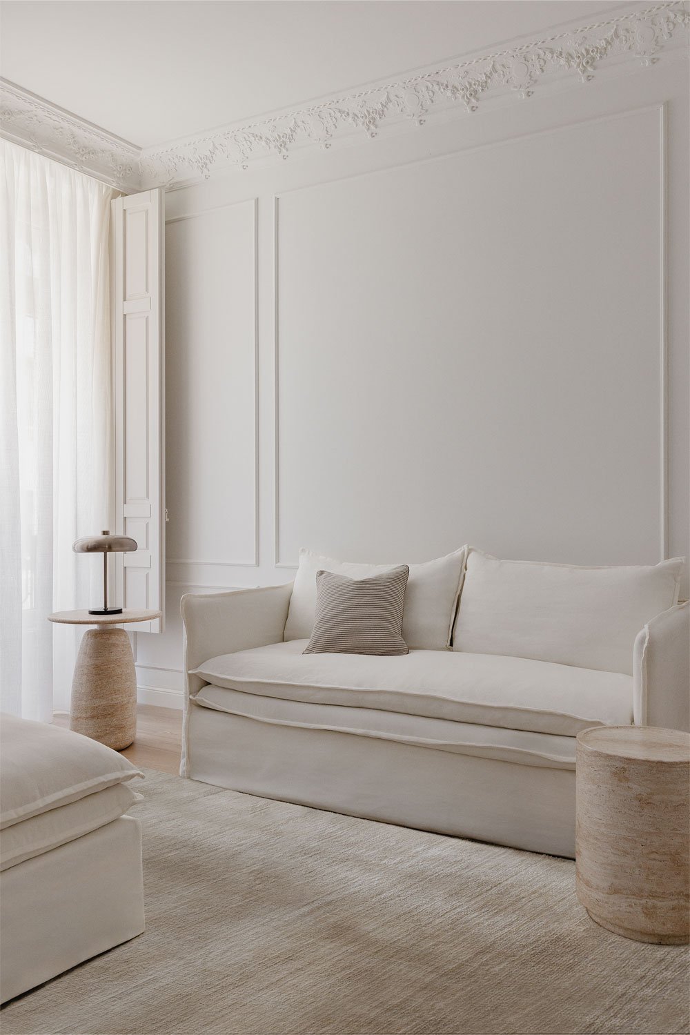 Sofá de 2 plazas en lino y algodón Grace, imagen de galería 1