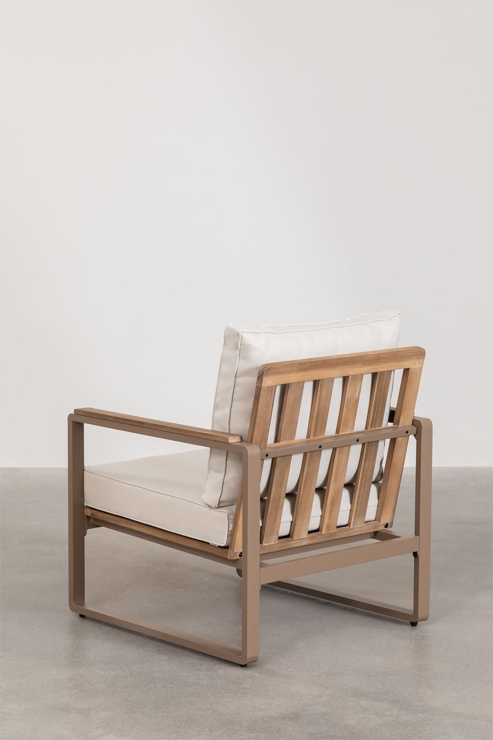 Pack de 2 sillones en aluminio y madera de acacia Giselle, imagen de galería 4