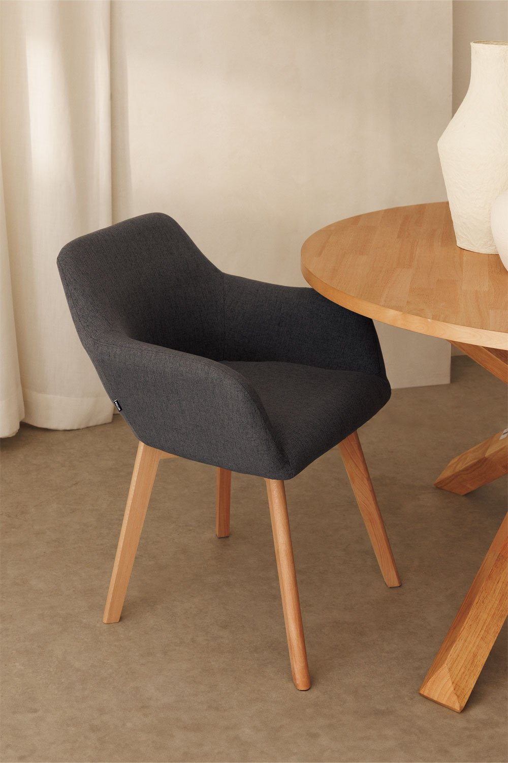 Pack de 4 sillas de comedor con reposabrazos Ervi, imagen de galería 1