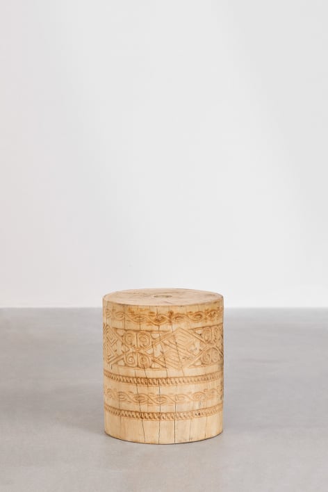 Pie de sombrilla redonda 35Ø cm en madera Ainsa