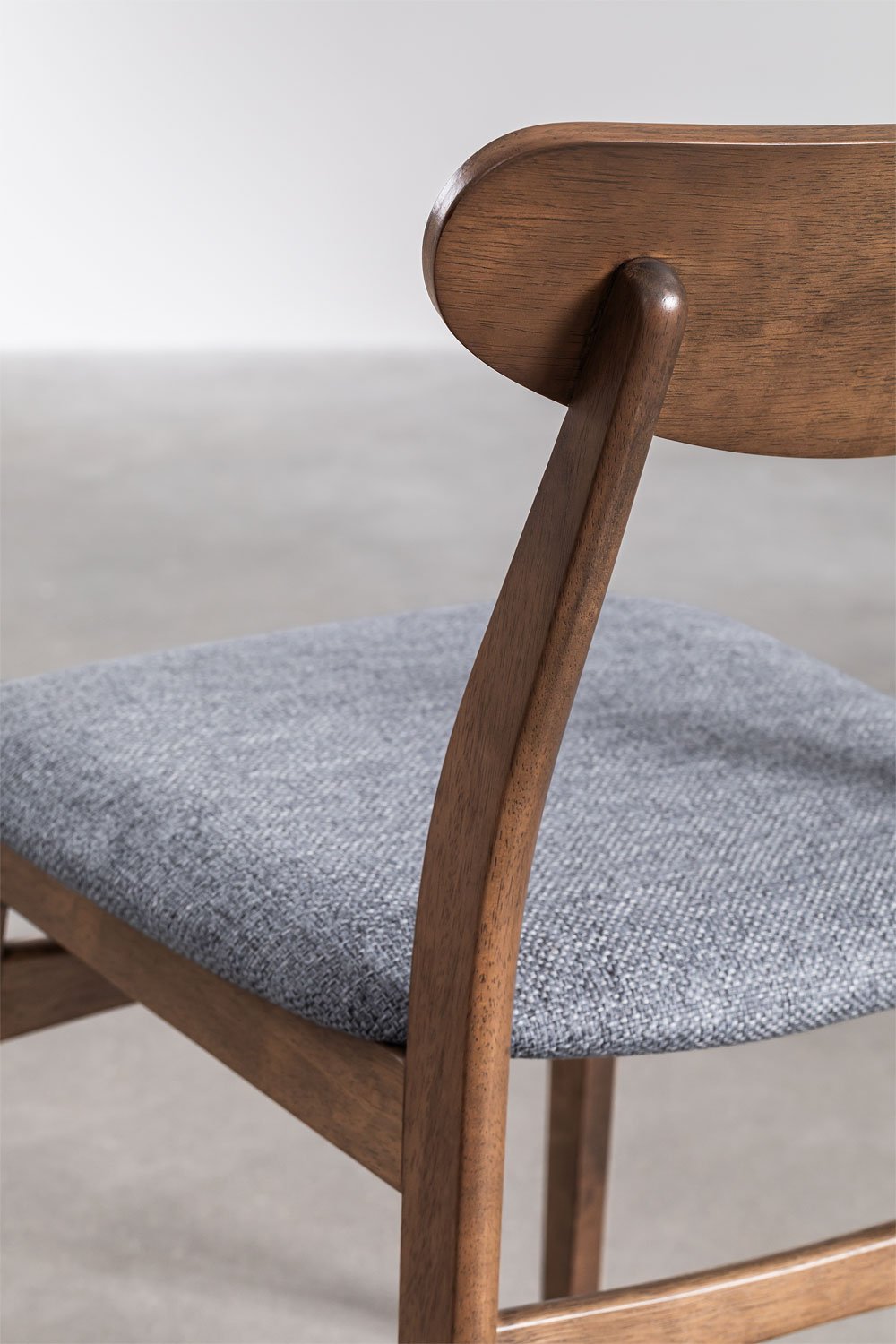 Pack de 4 sillas de comedor en tela y madera Cloda, imagen de galería 5