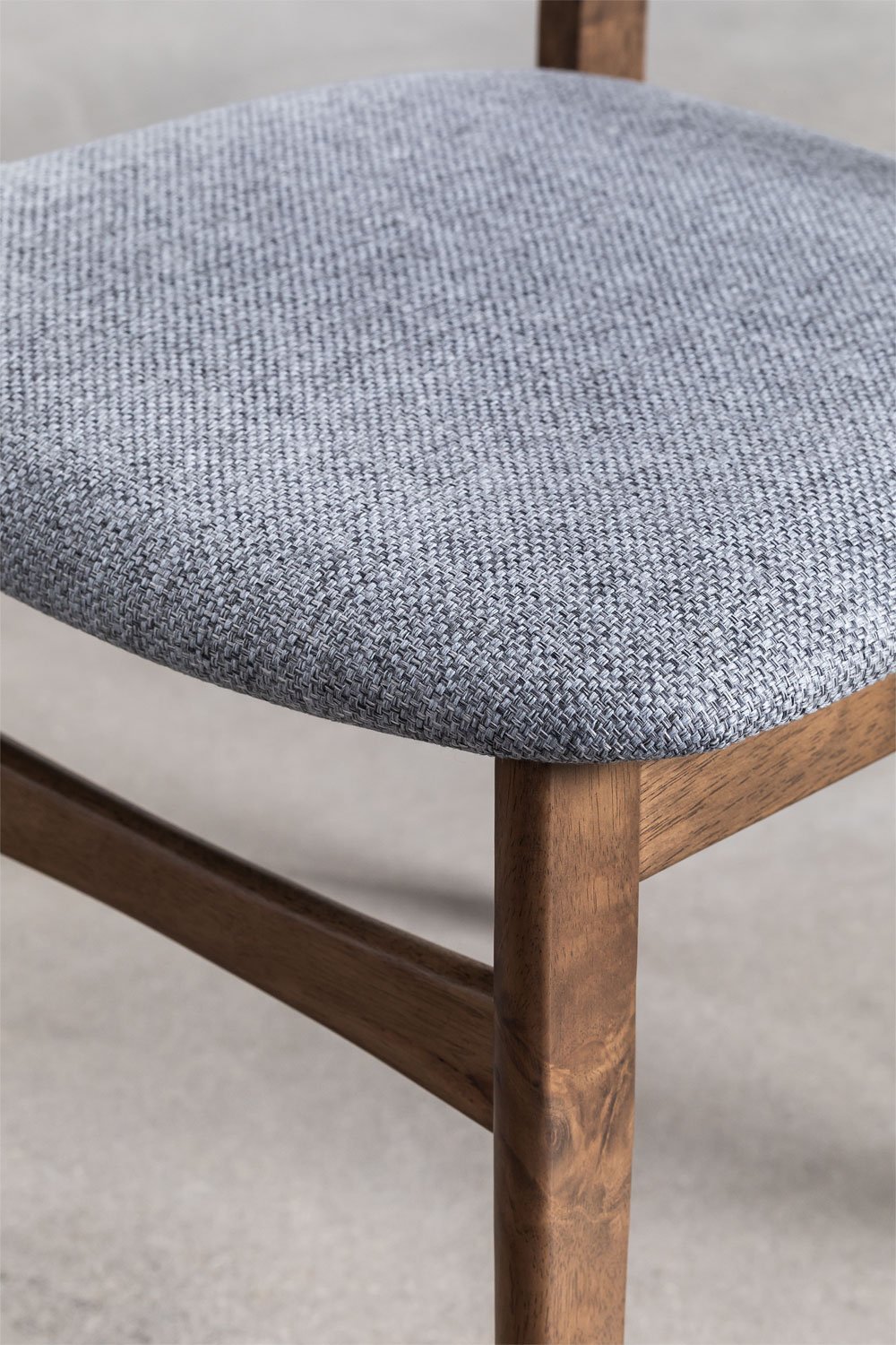 Pack de 4 sillas de comedor en tela y madera Cloda, imagen de galería 6