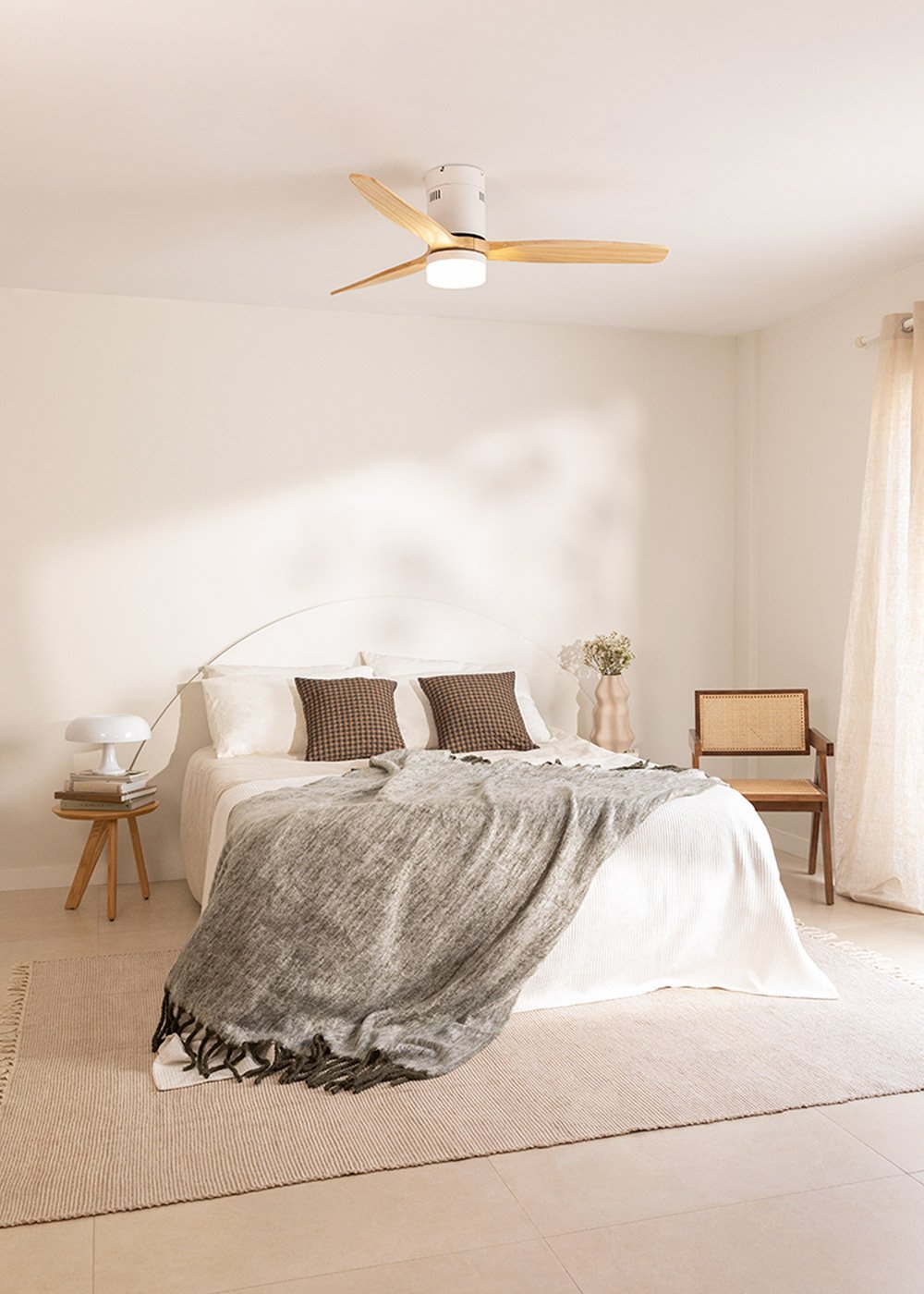CREATE - WIND CALM - Ventilador de techo 40W silencioso Ø132 cm 100% madera, imagen de galería 1
