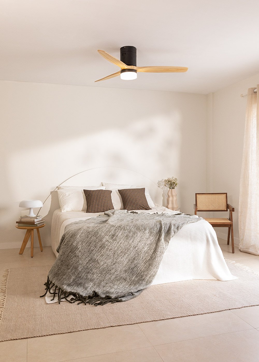 CREATE - WIND CALM - Ventilador de techo 40W silencioso Ø132 cm 100% madera, imagen de galería 1