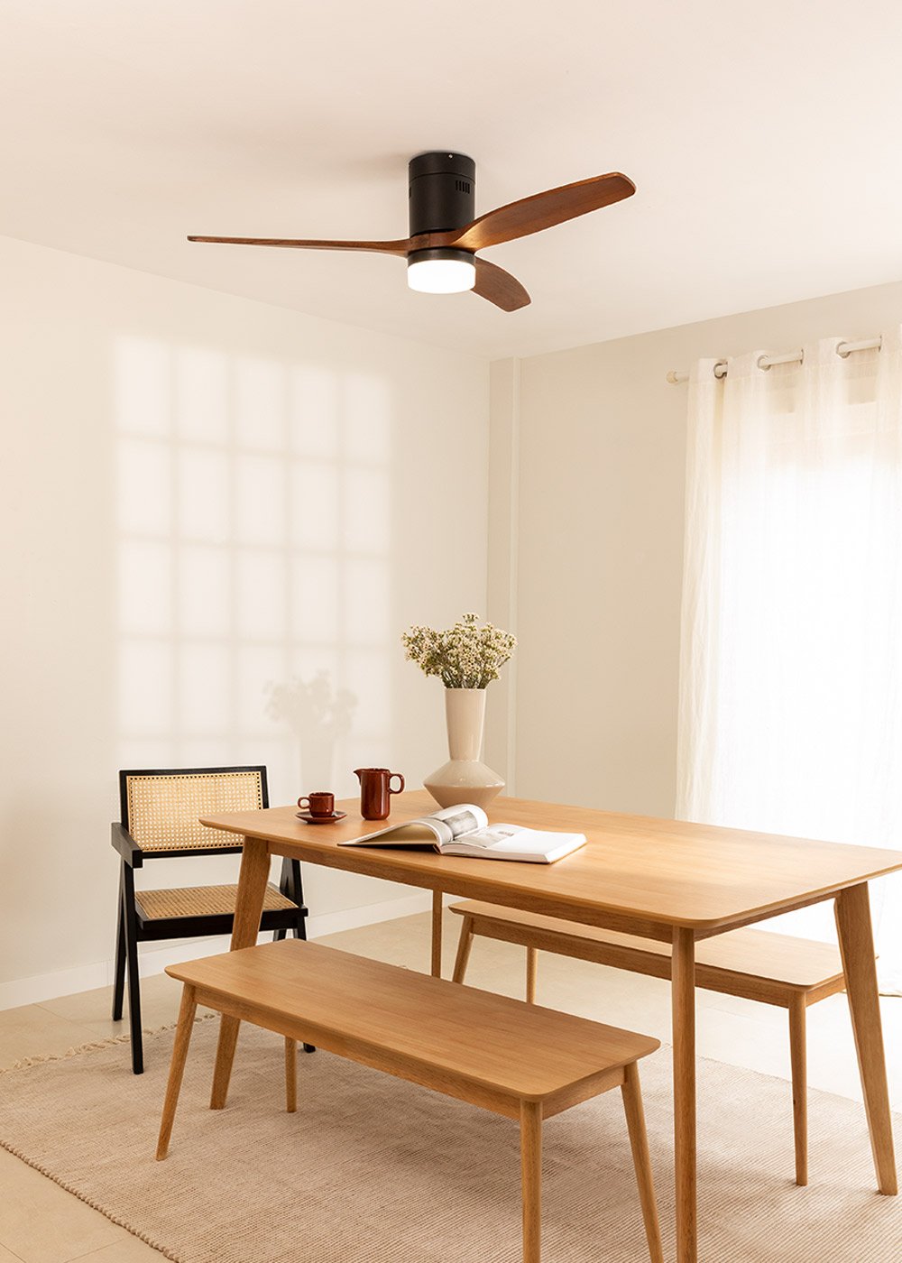CREATE - WIND CALM - Ventilador de techo 40W silencioso Ø132 cm 100% madera, imagen de galería 2