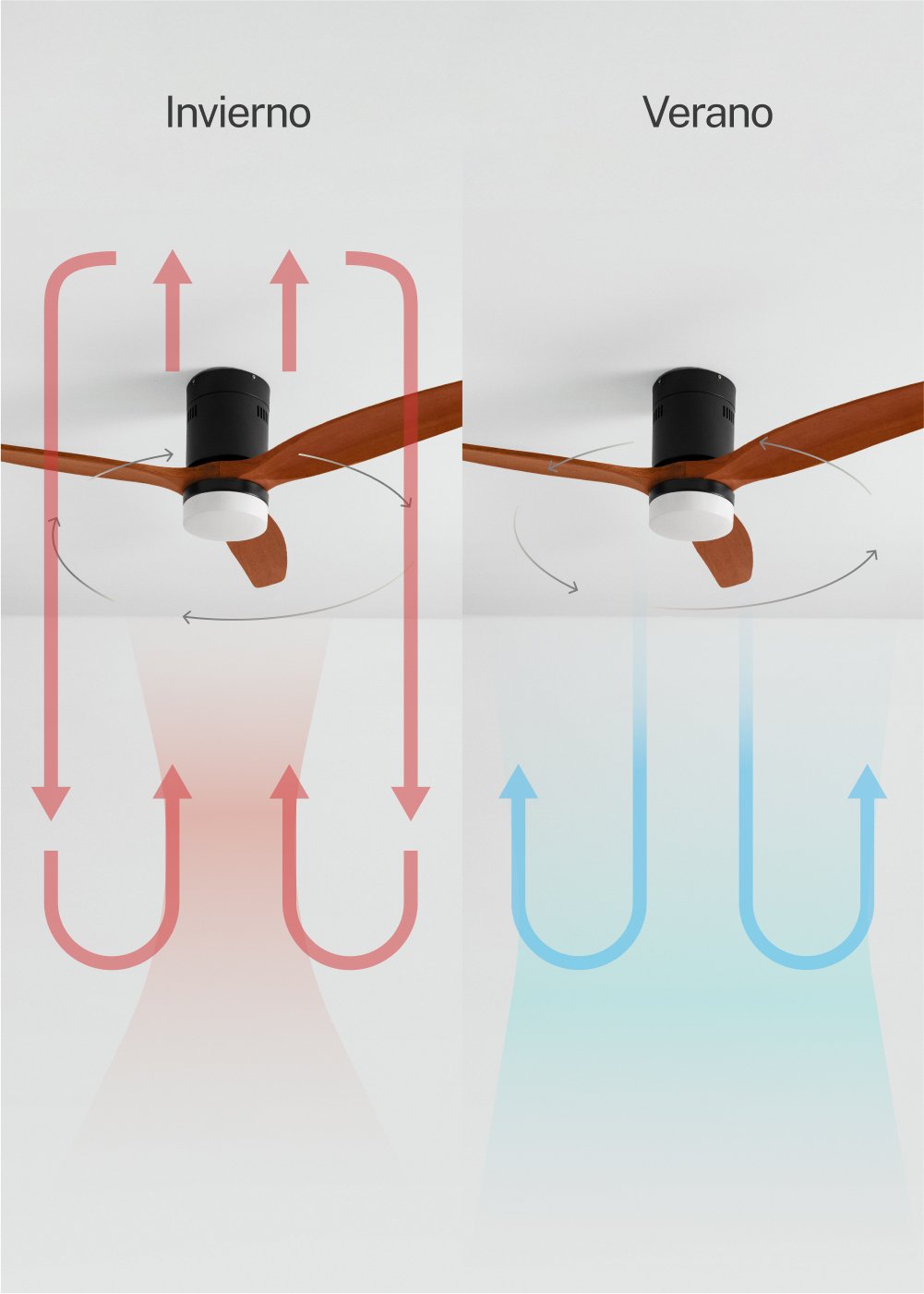 CREATE - WIND CALM - Ventilador de techo 40W silencioso Ø132 cm 100% madera, imagen de galer&iacute;a 3