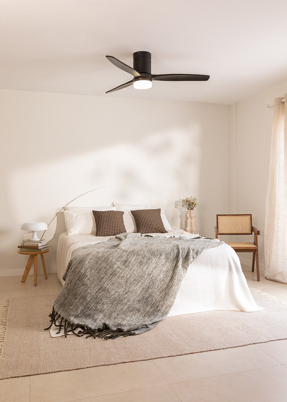 CREATE - WIND CALM - Ventilador de techo 40W silencioso Ø132 cm 100% madera, imagen de galería 1