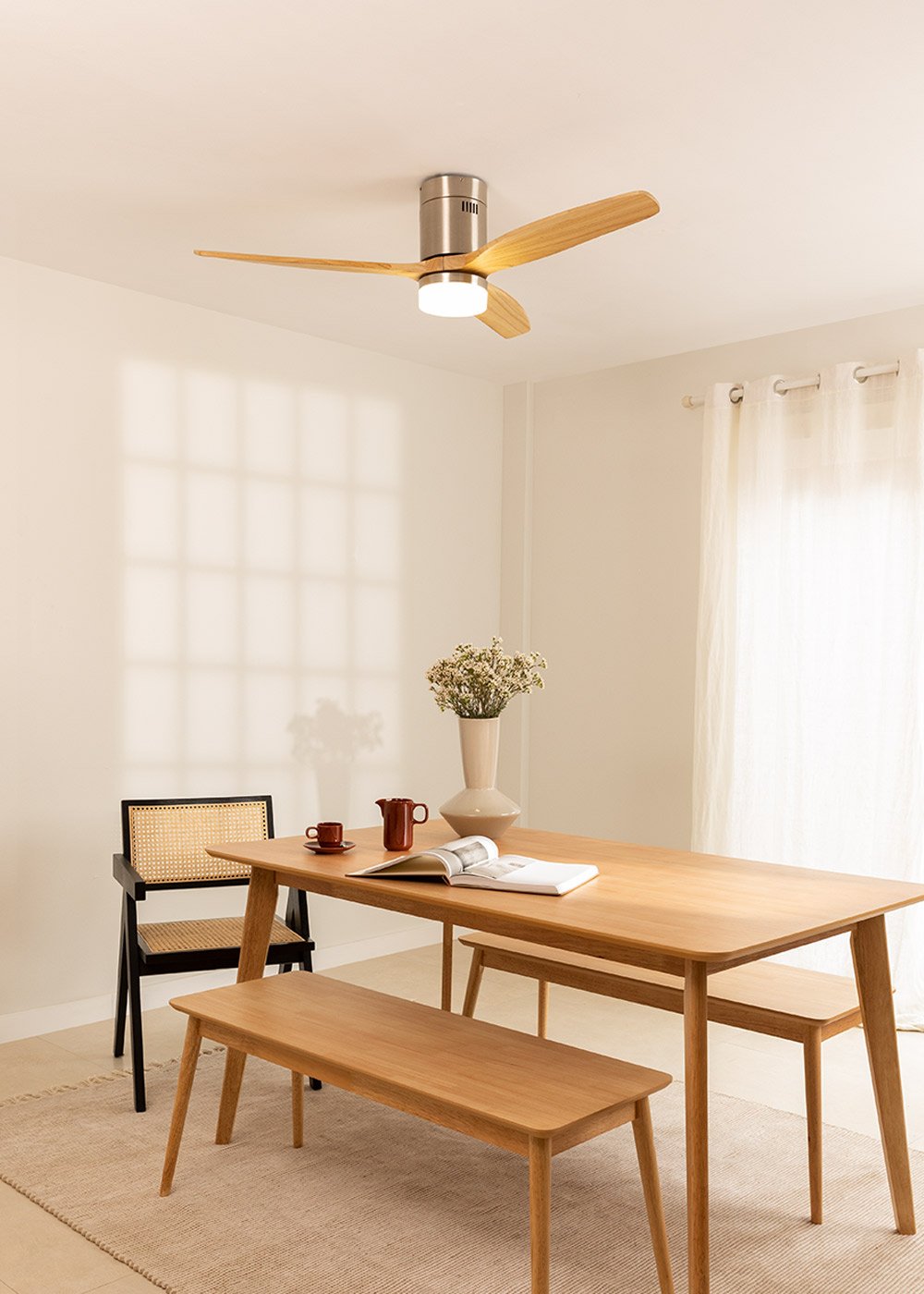 CREATE - WIND CALM - Ventilador de techo 40W silencioso Ø132 cm 100% madera, imagen de galería 2