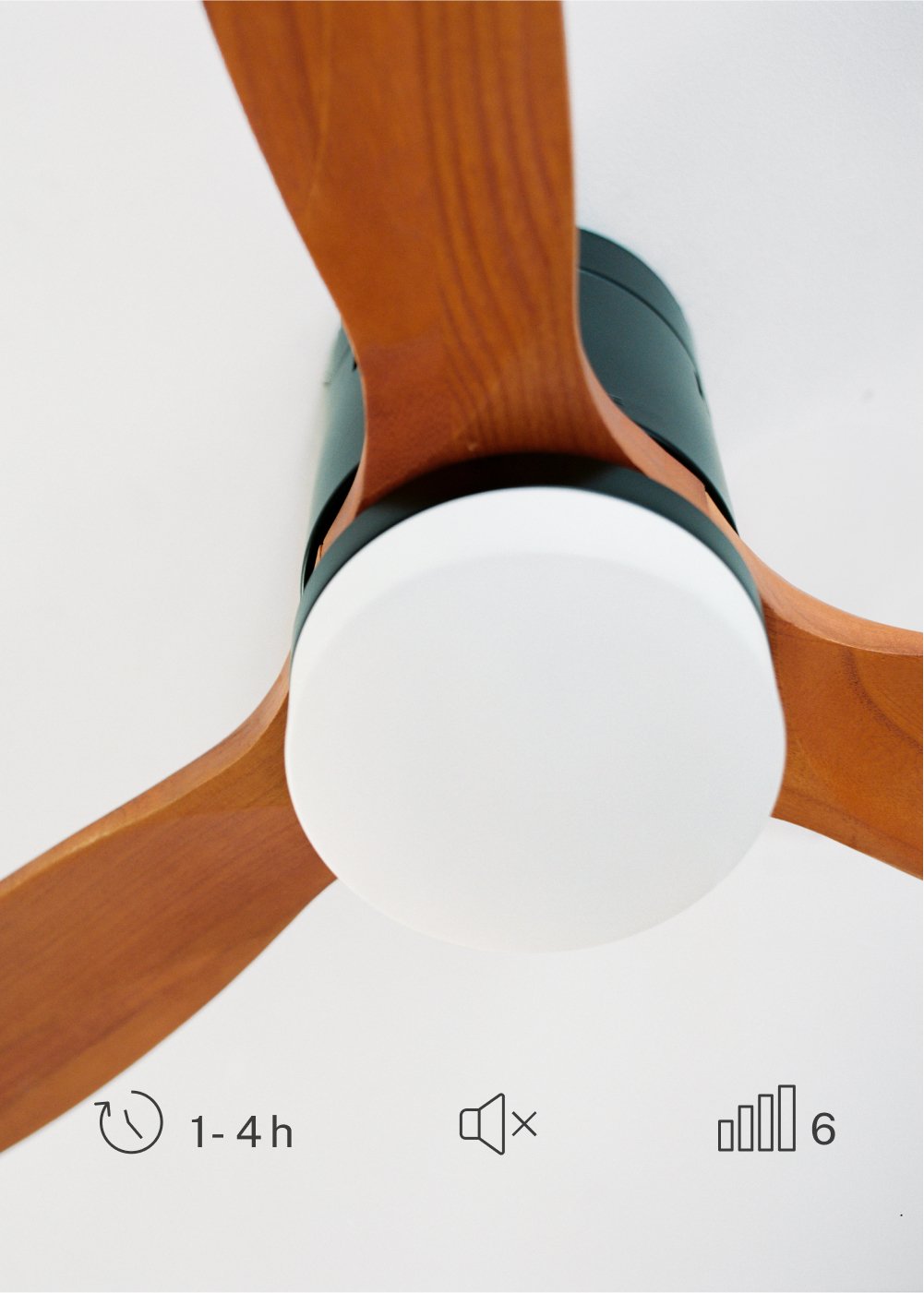 CREATE - WIND CALM - Ventilador de techo 40W silencioso Ø132 cm 100% madera, imagen de galer&iacute;a 4