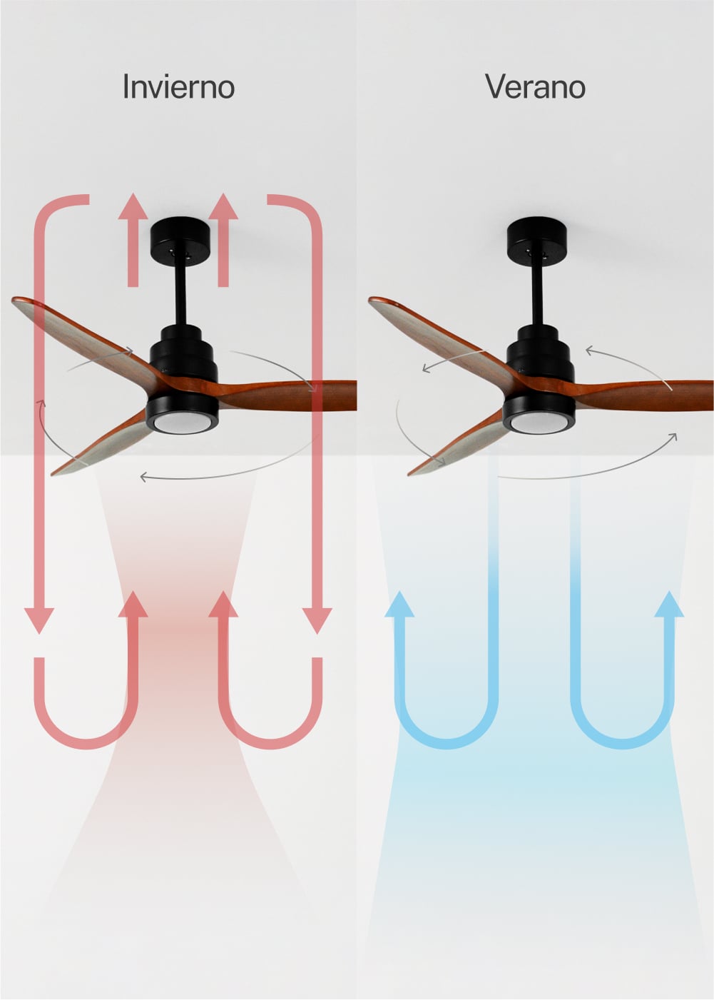 CREATE - WIND STYLANCE - Ventilador de techo 40W silencioso Ø132 cm 100% madera, imagen de galer&iacute;a 3