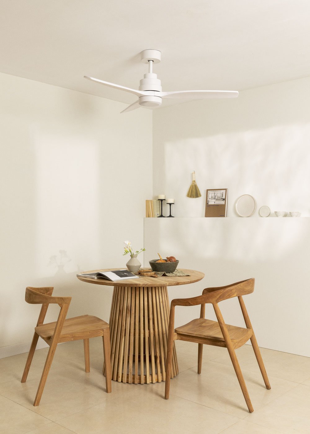 CREATE - WIND STYLANCE - Ventilador de techo 40W silencioso Ø132 cm 100% madera, imagen de galería 2