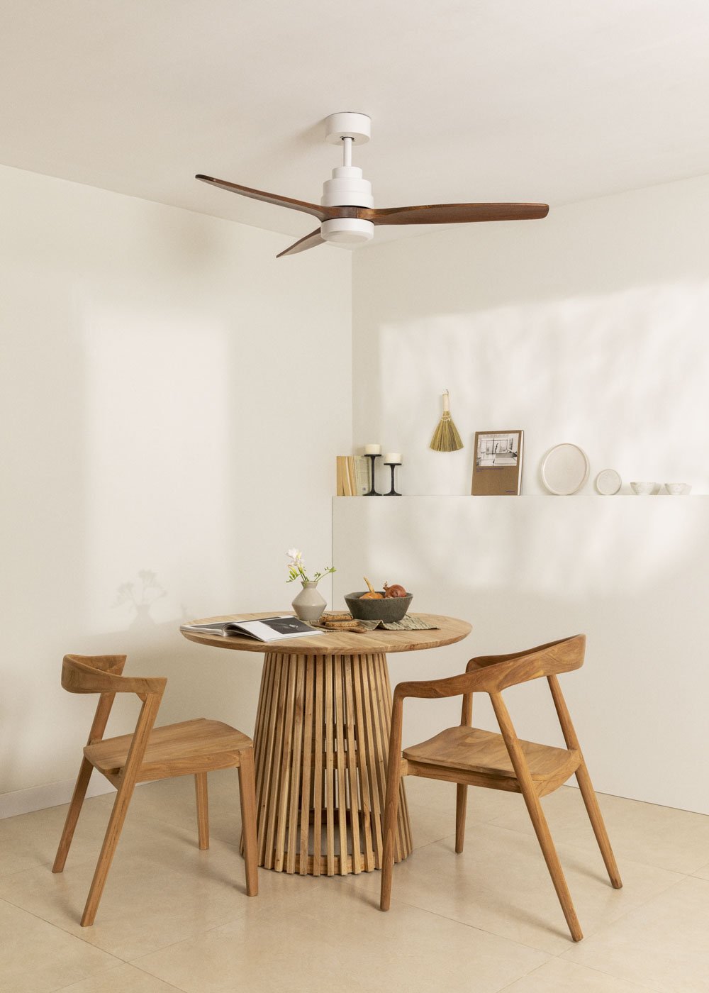 CREATE - WIND STYLANCE - Ventilador de techo 40W silencioso Ø132 cm 100% madera, imagen de galería 1