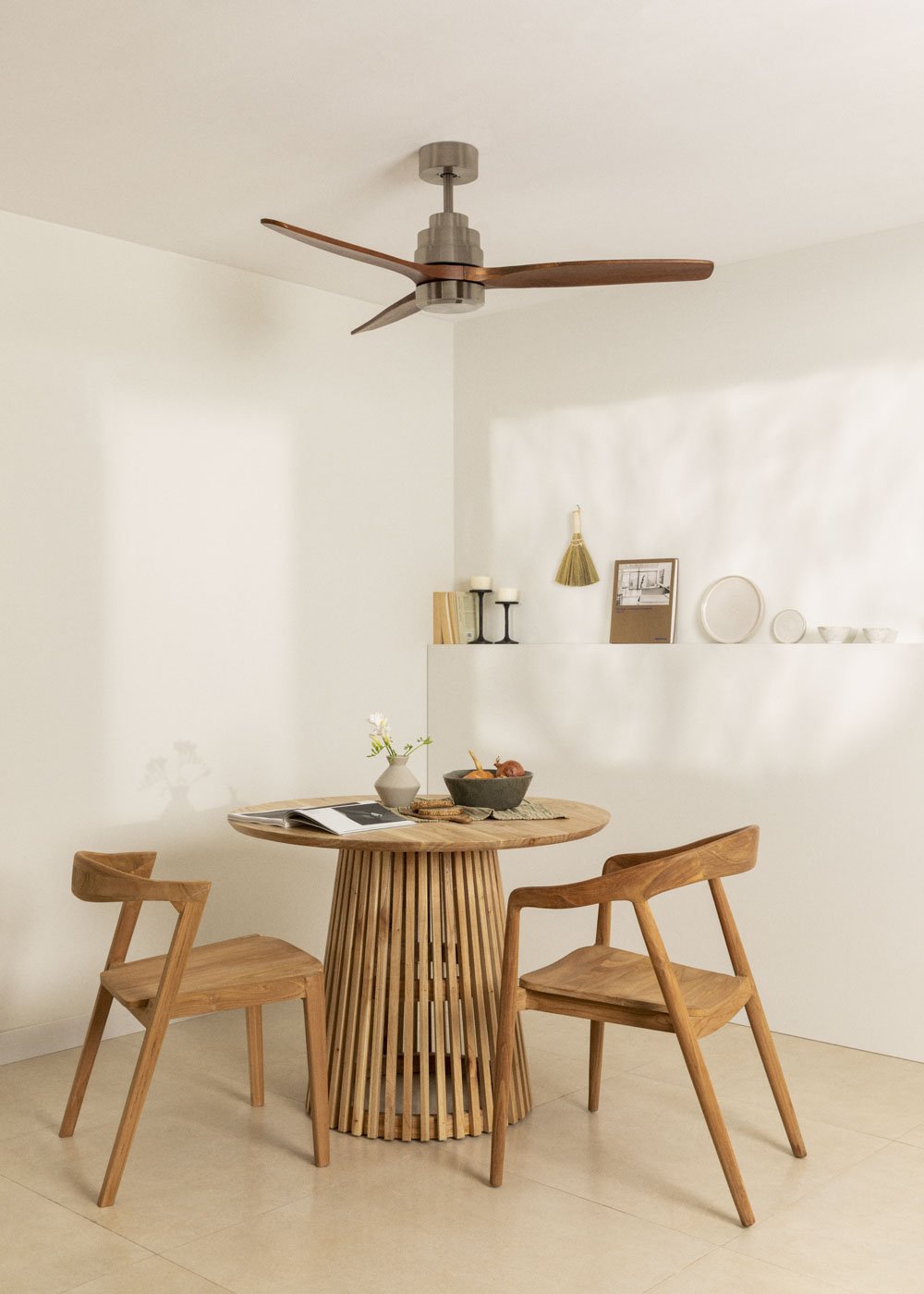 CREATE - WIND STYLANCE - Ventilador de techo 40W silencioso Ø132 cm 100% madera, imagen de galería 2