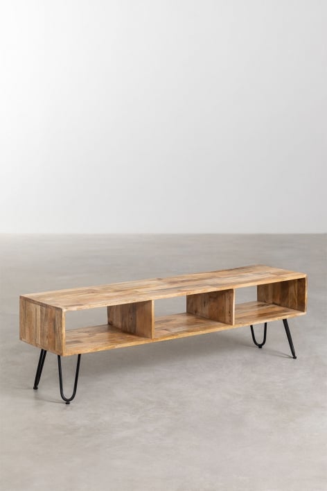 Mueble TV 140x35 cm en madera de mango Dugan