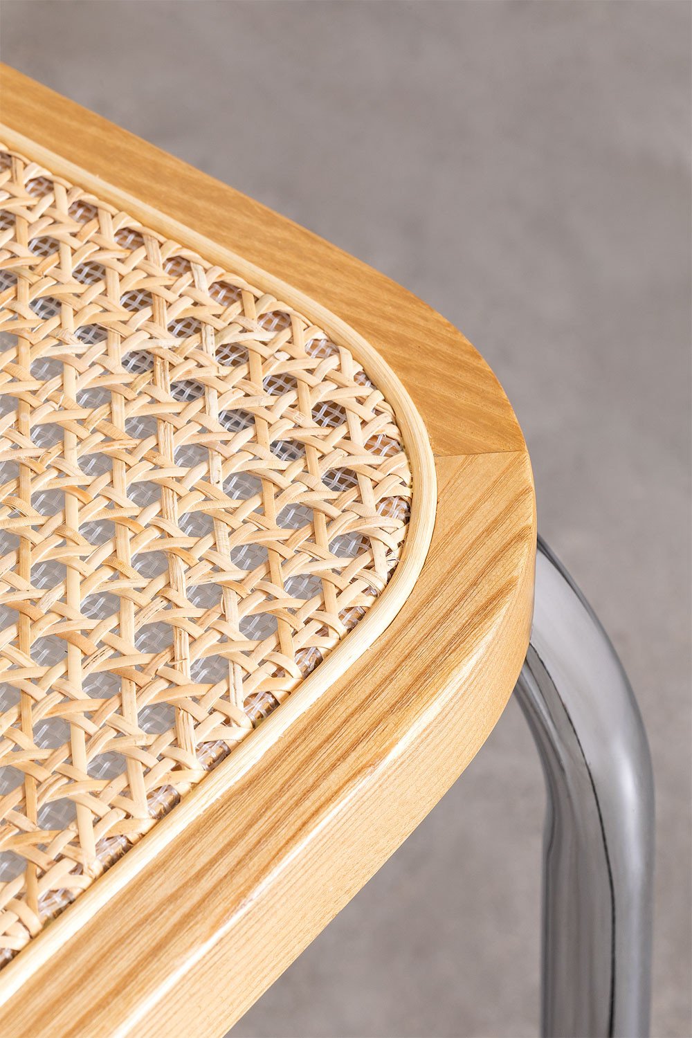 Pack de 2 sillas de comedor con reposabrazos en ratán y acero Tento, imagen de galer&iacute;a 7