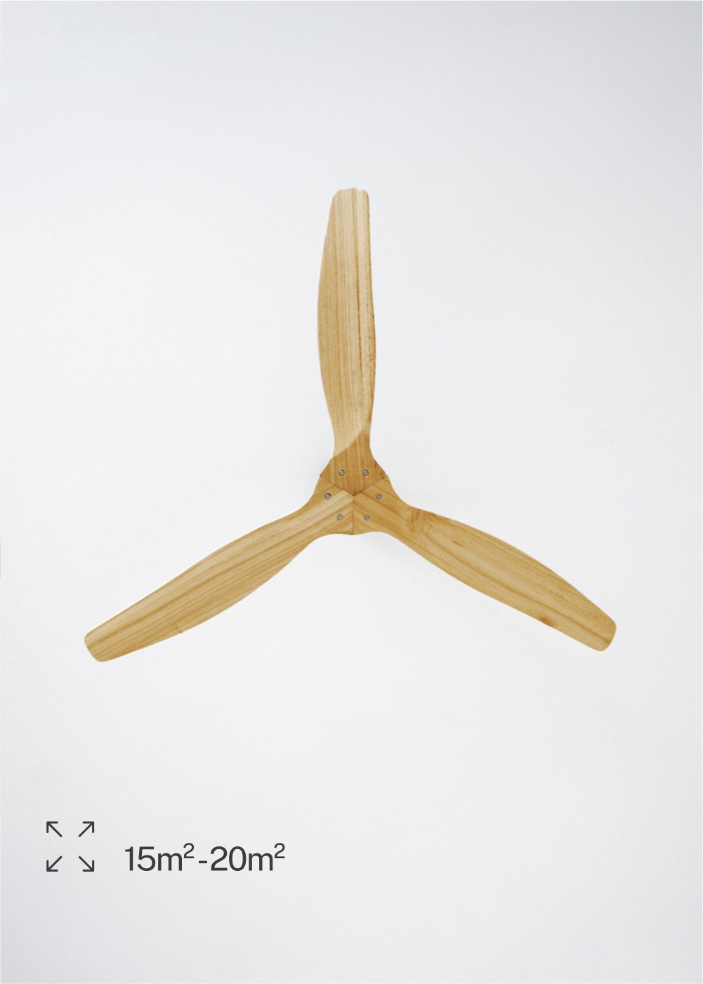 CREATE - WIND WOOD - Ventilador de techo 75W silencioso Ø132 cm 100% madera, imagen de galería 4