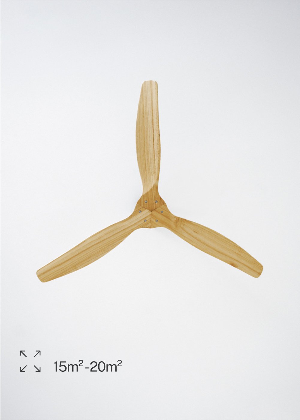 CREATE - WIND WOOD - Ventilador de techo 75W silencioso Ø132 cm 100% madera, imagen de galer&iacute;a 4