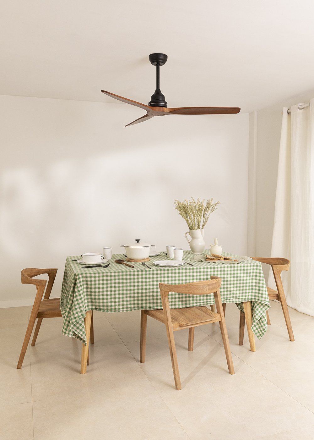CREATE - WIND WOOD - Ventilador de techo 75W silencioso Ø132 cm 100% madera, imagen de galería 1