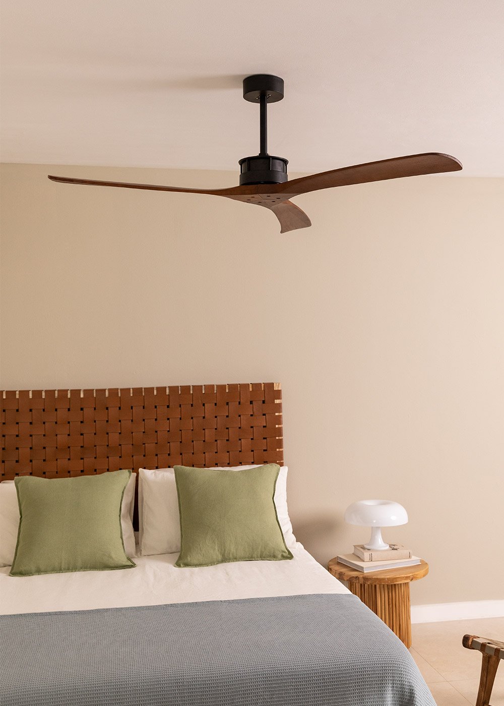 CREATE - WIND LARGE - Ventilador de techo 40W silencioso XL Ø152 cm 100% madera, imagen de galería 1