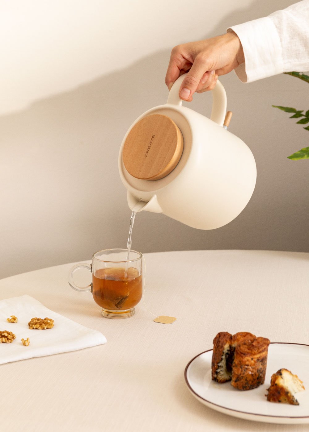 CREATE - KETTLE CERAMIC - Hervidor de agua eléctrico de cerámica 1 L, imagen de galería 2