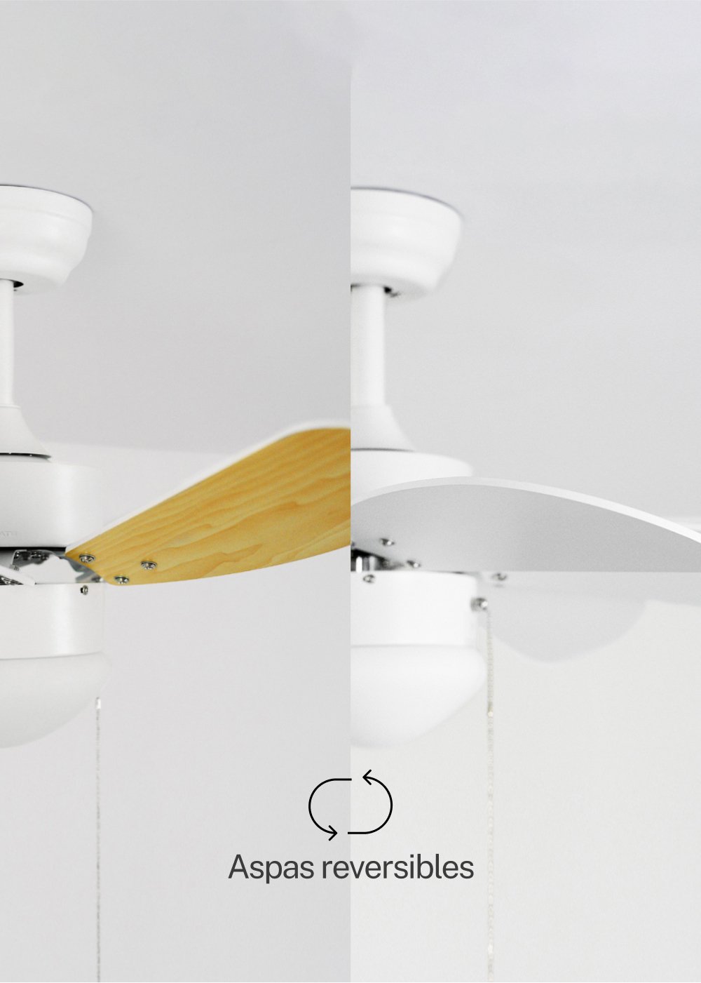 CREATE - WINDLIGHT EASY - Ventilador de techo 53W silencioso Ø86 cm, imagen de galería 3