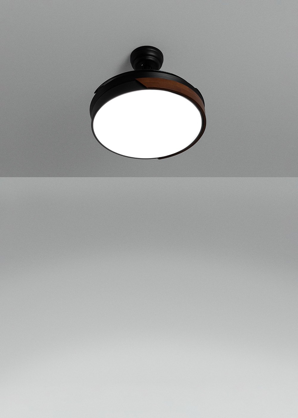 CREATE - WIND CLEAR - Ventilador de techo 40W silencioso Ø108cm aspas retráctiles con luz LED de 36W, imagen de galería 2