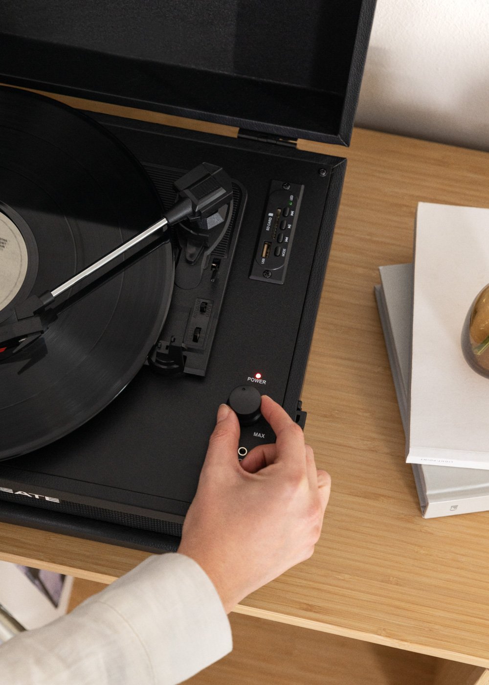 CREATE - RECORD PLAYER COMPACT - Tocadiscos Retro con Bluetooth, USB, SD, MicroSD y MP3, imagen de galería 3