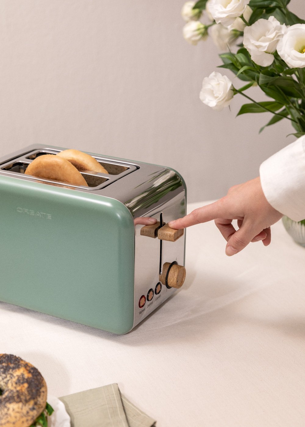 CREATE - TOAST RETRO - Tostadora para rebanadas anchas, imagen de galería 3