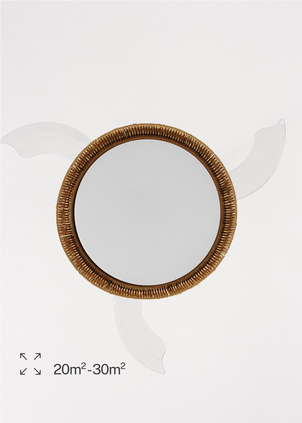 CREATE - WIND CLEAR RATTAN - Ventilador de techo 40W silencioso Ø107cm aspas retráctiles con luz LED de 36W, imagen de galer&iacute;a 7