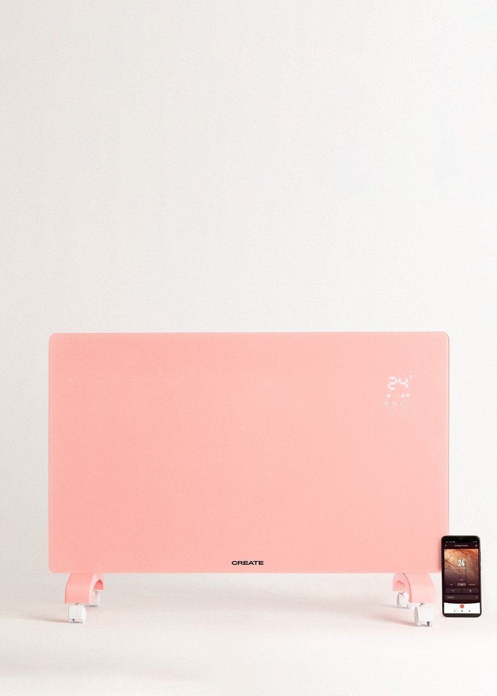 CREATE - WARM CRYSTAL 2000W - Convector Eléctrico de Cristal con WiFi, imagen de galería 2