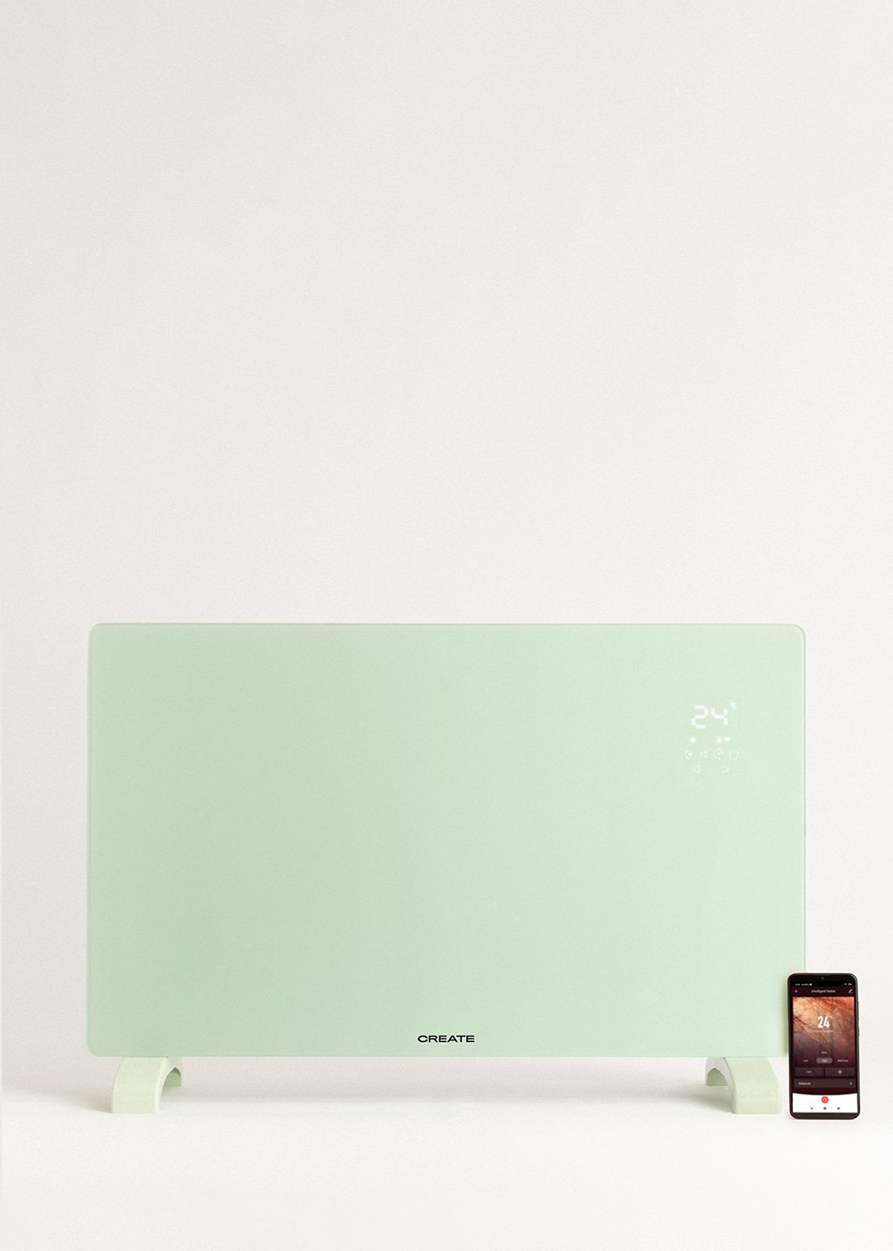 CREATE - WARM CRYSTAL 2000W - Convector Eléctrico de Cristal con WiFi, imagen de galería 2