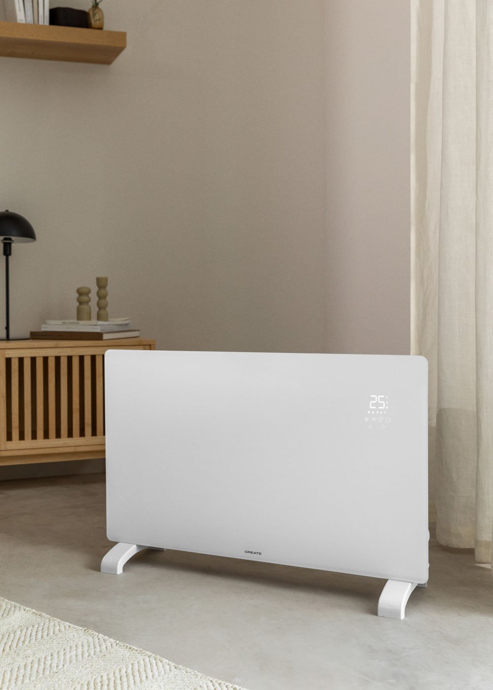 CREATE - WARM CRYSTAL 2000W - Convector Eléctrico de Cristal con WiFi, imagen de galería 1