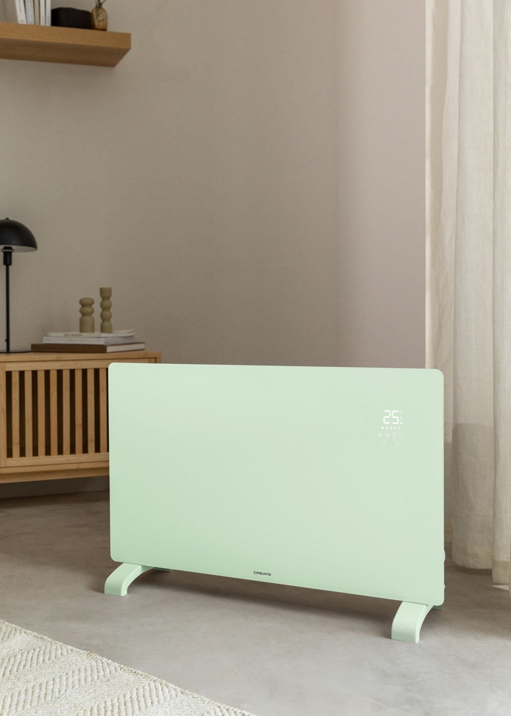CREATE - WARM CRYSTAL 2000W - Convector Eléctrico de Cristal con WiFi, imagen de galería 1