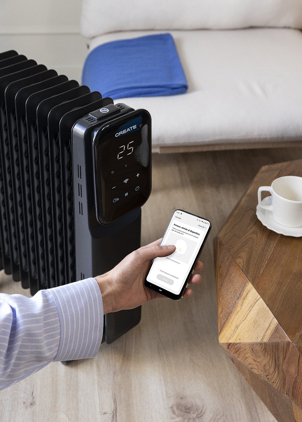 CREATE - WARM CONNECT 2500W - Radiador de aceite eléctrico con WiFi, imagen de galería 2