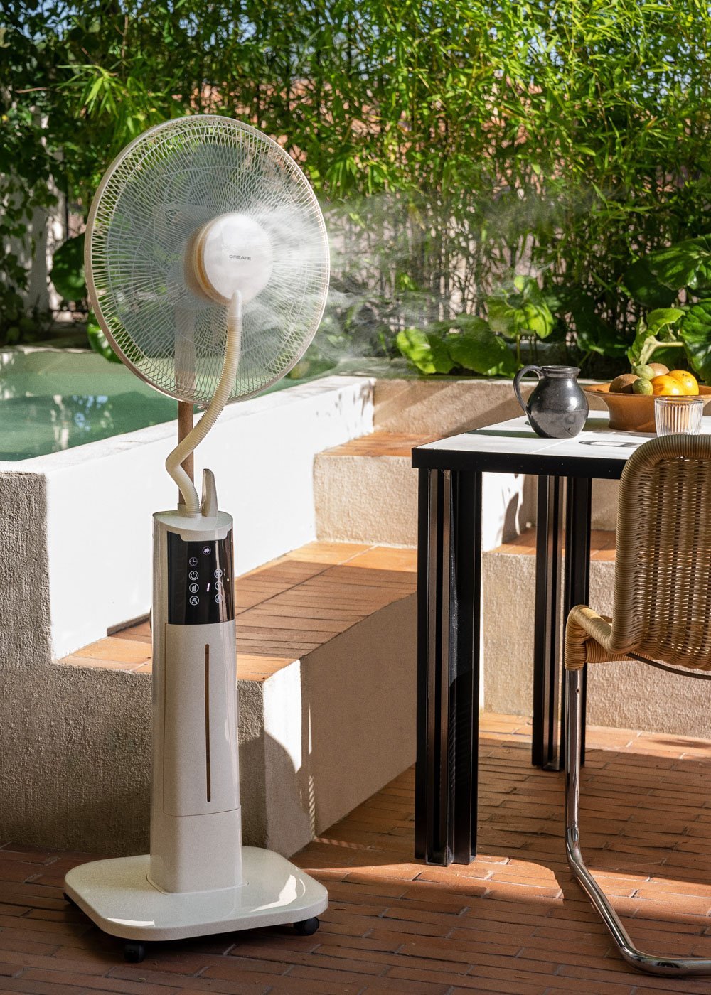 CREATE - AIR MIST PRO - Ventilador nebulizador oscilante con mando a distancia, imagen de galería 1