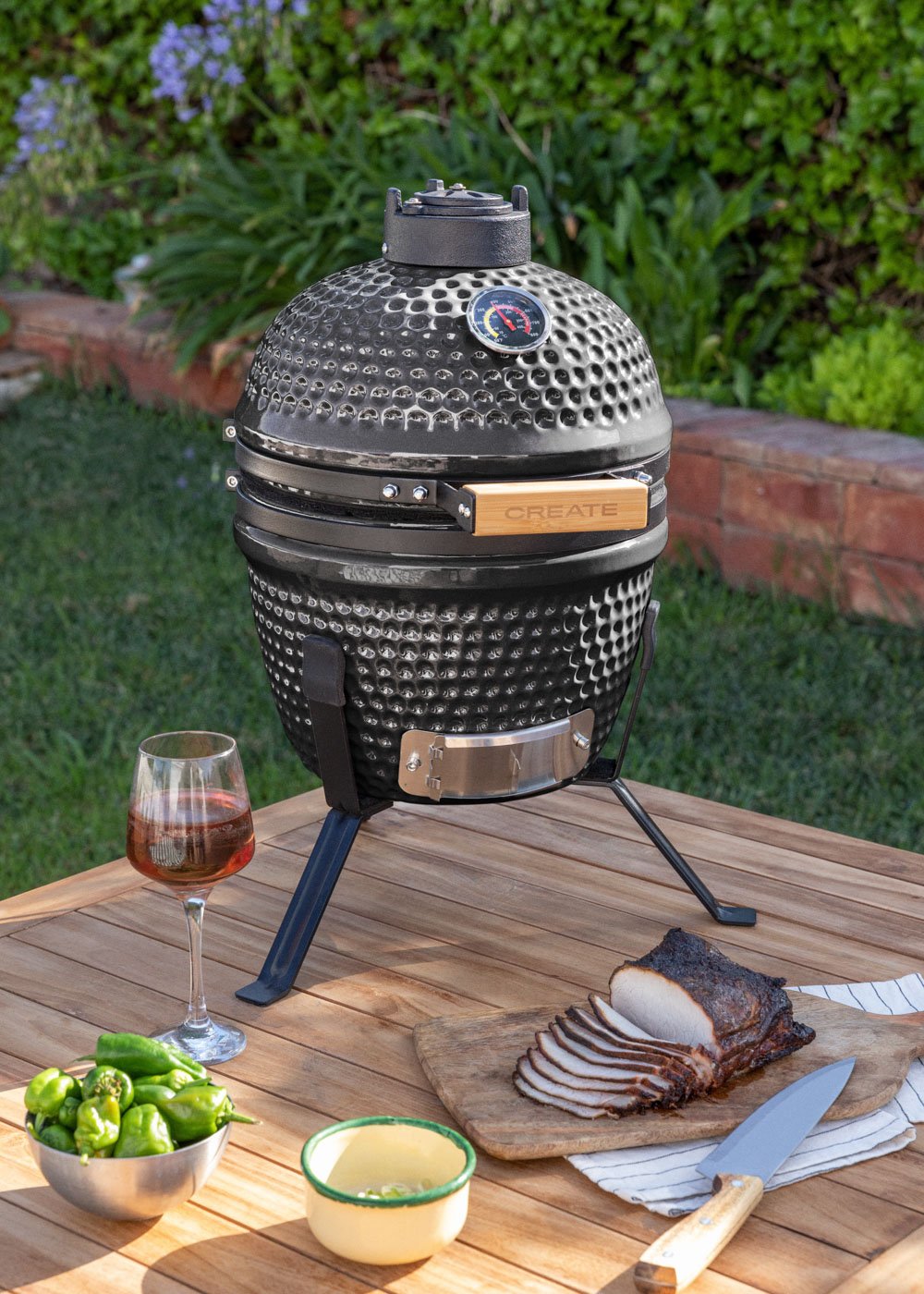 CREATE - BBQ KAMADO - Barbacoa ahumadora de cerámica, imagen de galería 5