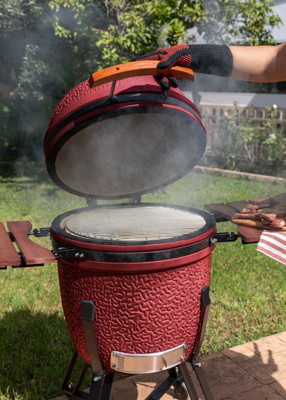 CREATE - BBQ KAMADO - Barbacoa ahumadora de cerámica, imagen de galería 5