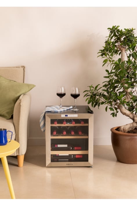 CREATE - WINECOOLER WOOD L15 - Vinoteca Eléctrica para 12 o 15 Botellas con baldas de madera