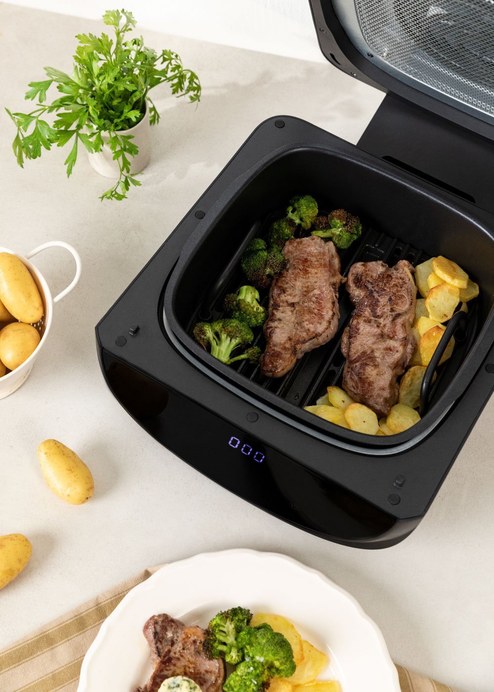 CREATE - AIR FRYER GRILL - Grill y freidora sin aceite 6.2 L, imagen de galería 2