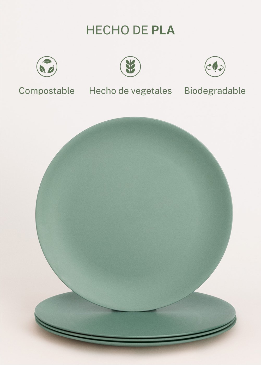 CREATE - KITCHENWARE OUTDOOR ECO - Set de 4 platos para exterior, imagen de galer&iacute;a 3