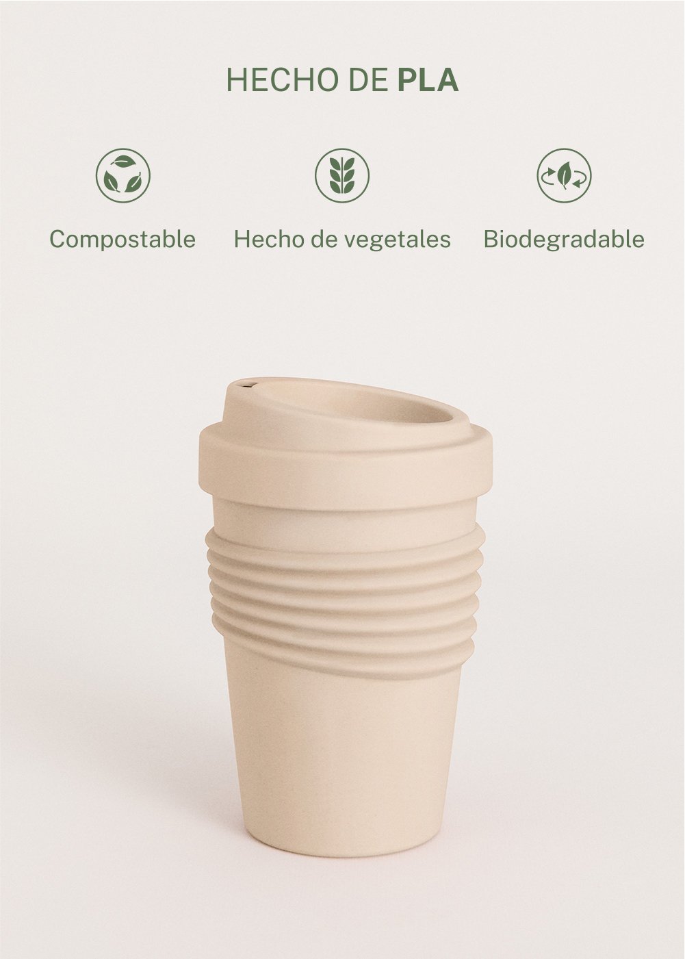 CREATE - KITCHENWARE OUTDOOR ECO - Vaso con tapa para café de material reciclado, imagen de galería 4