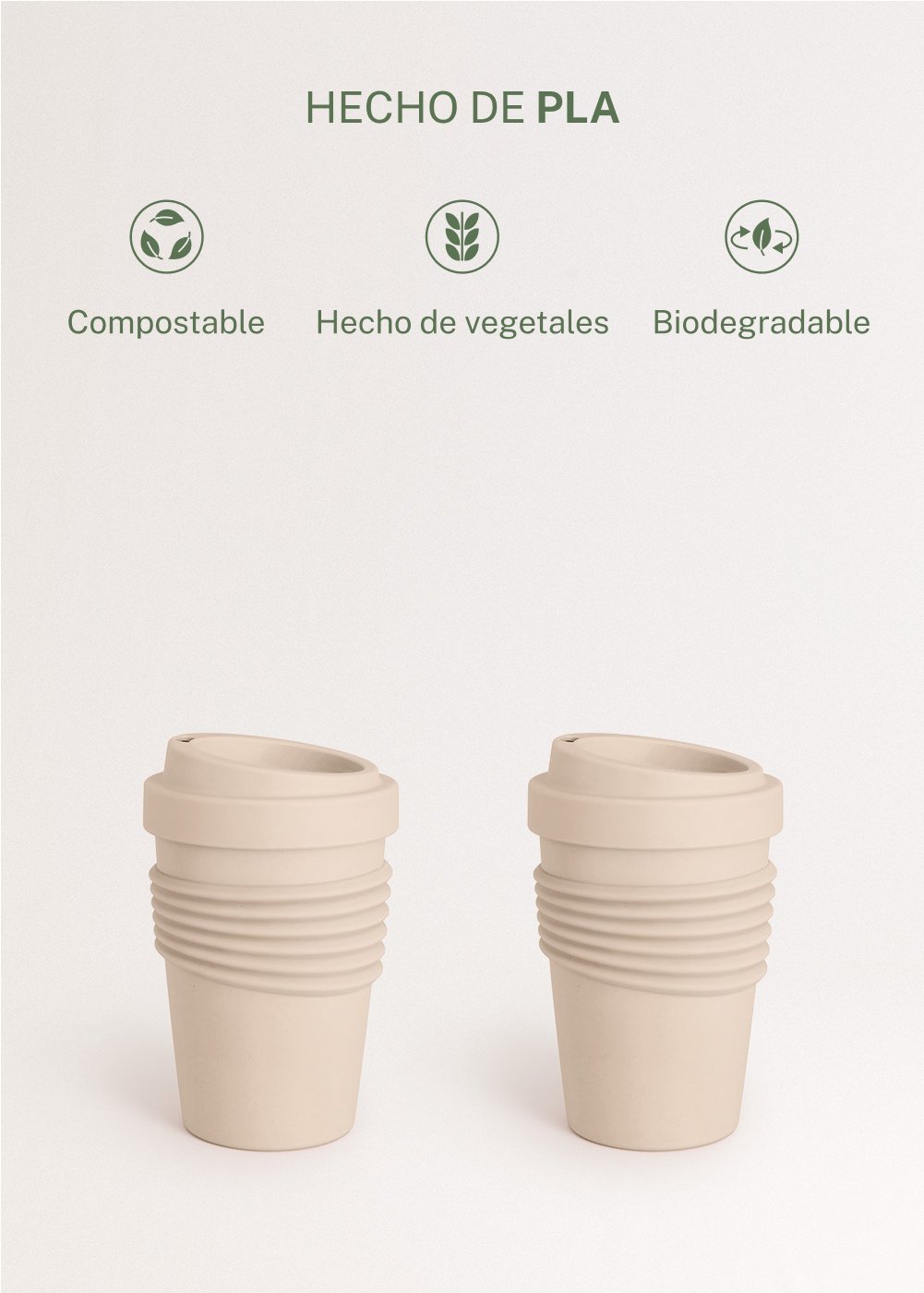 CREATE - KITCHENWARE OUTDOOR ECO - Vaso con tapa para café de material reciclado, imagen de galería 1