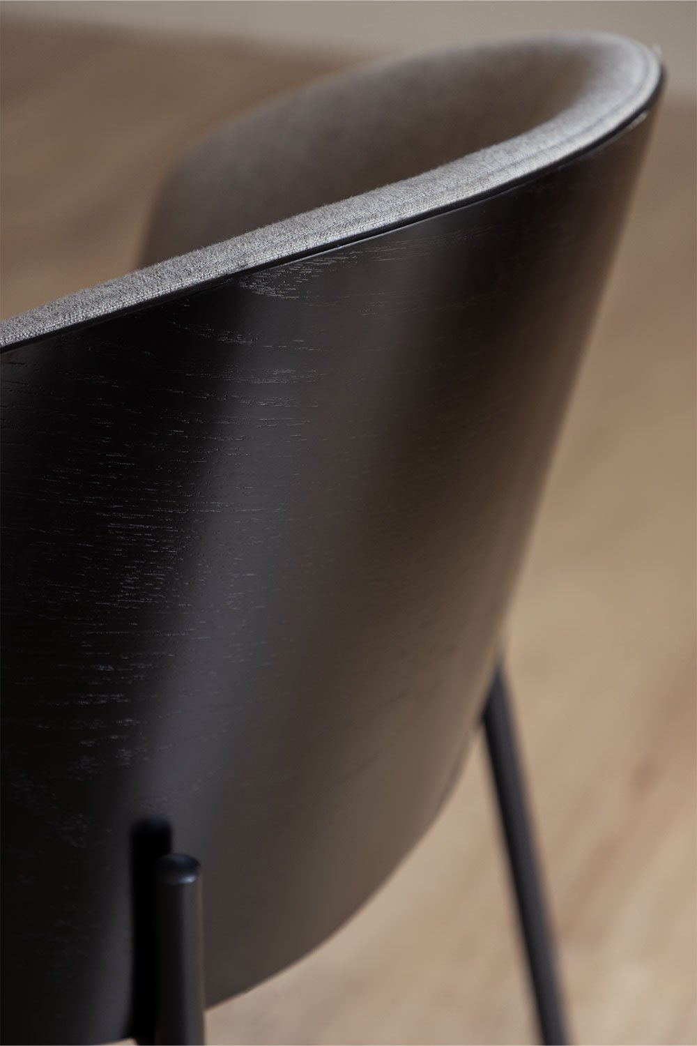 Pack de 4 sillas de comedor en madera tapizada Amieva , imagen de galería 2