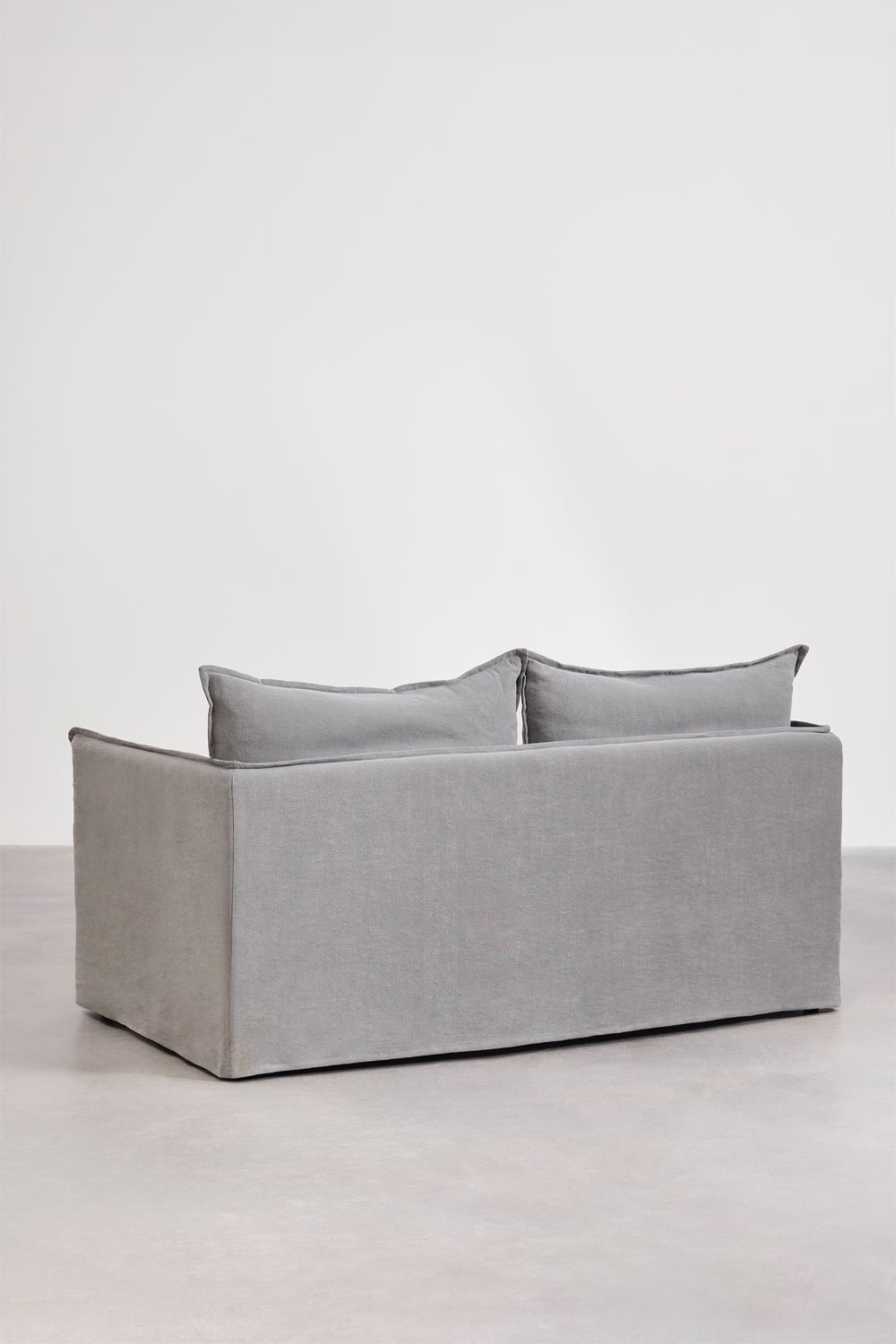 Conjunto de salón con sofá de 2 plazas y 2 sillones en lino y algodón Grace, imagen de galería 5